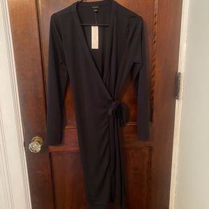 Ann Taylor black wrap dress